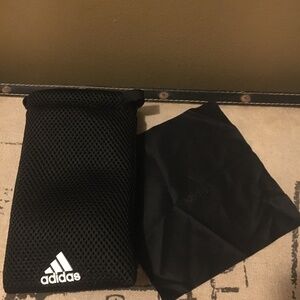 Adidas pull string sunglasses sleeve and cleaning cloth bundle